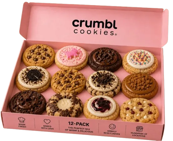 12-pack of Crumbl Cookies, typical $35.99